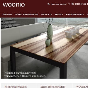 Partnerlink von Woonio.de - Tische online konfigurieren